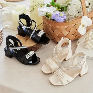 Girls' Sandals Princess Shoes New Children's High Heels Little Girl Dress Shoes Prom Exquisite Comfortable Sandals
