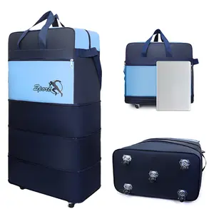 100L Expandable Travel Duffle Bag with 360° Wheels | Foldable Lightweight Rolling Suitcase for Moving, Weekend Getaways & Travel Essentials luggage