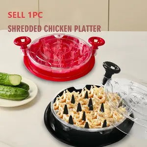 Chicken Separator with Transparent Lid, Manual Meat Grinder, Ergonomic Handle, Ideal for Pork, Beef, Chicken, Kitchen Tool, Cooking Tool, Gift for Fitness Enthusiasts