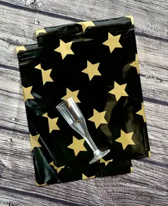 Gold stars 10x13 poly mailer - set of 20