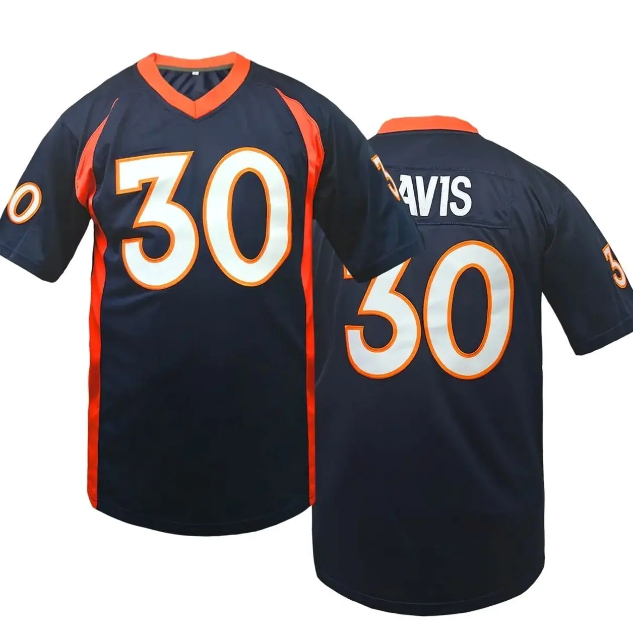 Men's Davis #30 Retro American Football Jersey, Legend Running Back Football Uniform, Breathable Athletic Wear, Sport Jersey, - Suitable for Casual, Game Training, Street Trendy Style, Football Enthusiasts, Unisex Design FNX