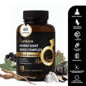 NEW Cunkore 10-in-1 Men’s Capsule Dietary Supplement  | Gel-Free, Dairy-Free, Vegan | 60-Count Natural Formula