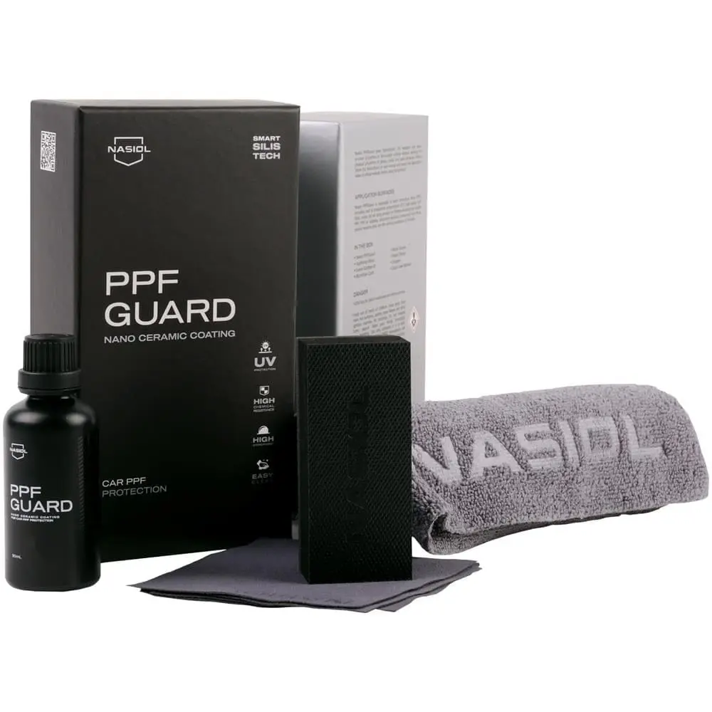 Nasiol Liquid Nano Car Coating Spray - 50ml 2-Layer Automotive Detailing Product for Enthusiasts, Glossy, Fade-Resistant, UV-Resistant, Easy-to-Clean, 18-Month Protection for Paint Protection Film (PPF), Maintains Self-Healing Properties