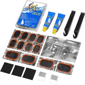 Bike Tire Repair Kit, Bicycle Inner Tube Patch Kit – Portable Case for Bicycle, Motorcycle & Inflatable Tubes