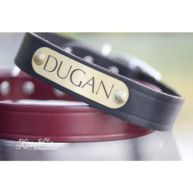 Personalized Dog Collar Leather