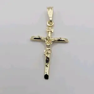 Chirst on the Cross Small Pendant ONLY - Laminated Gold Jewelry Piece 2 inches.
