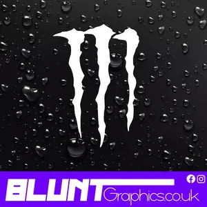 Customisable Monster Decal, Car Decal, Multicolour Energy