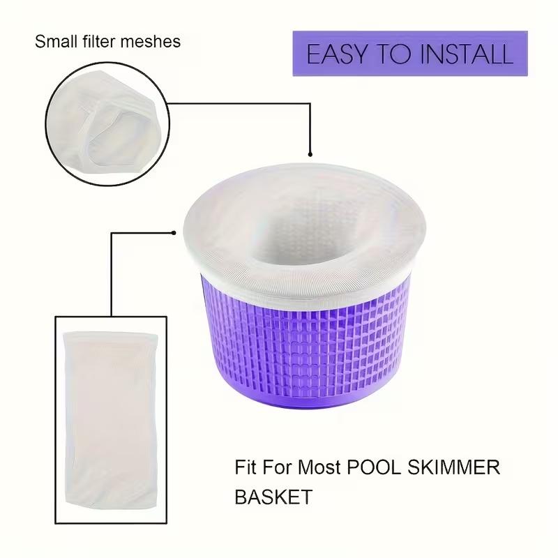 Pool Skimmer Socks – Pool Filter Nets for Inground & Above Ground Pools, 50/100Pcs Remove Leaves & Debris, Disposable Pack for Pool Cleaning**