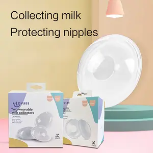 New 2 Pack Wearable Leakproof Nursing Pads, Removable Breast Pads, Portable Reusable Milk Collector, Breastmilk Collector, Simple Suction Pump Adapter
