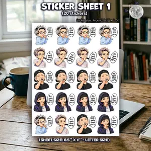 Sticker Sheet -Joonie DJ spin that sh*t Sheet Sticker, Kpop Armyrang Stickers, Gift for Fan