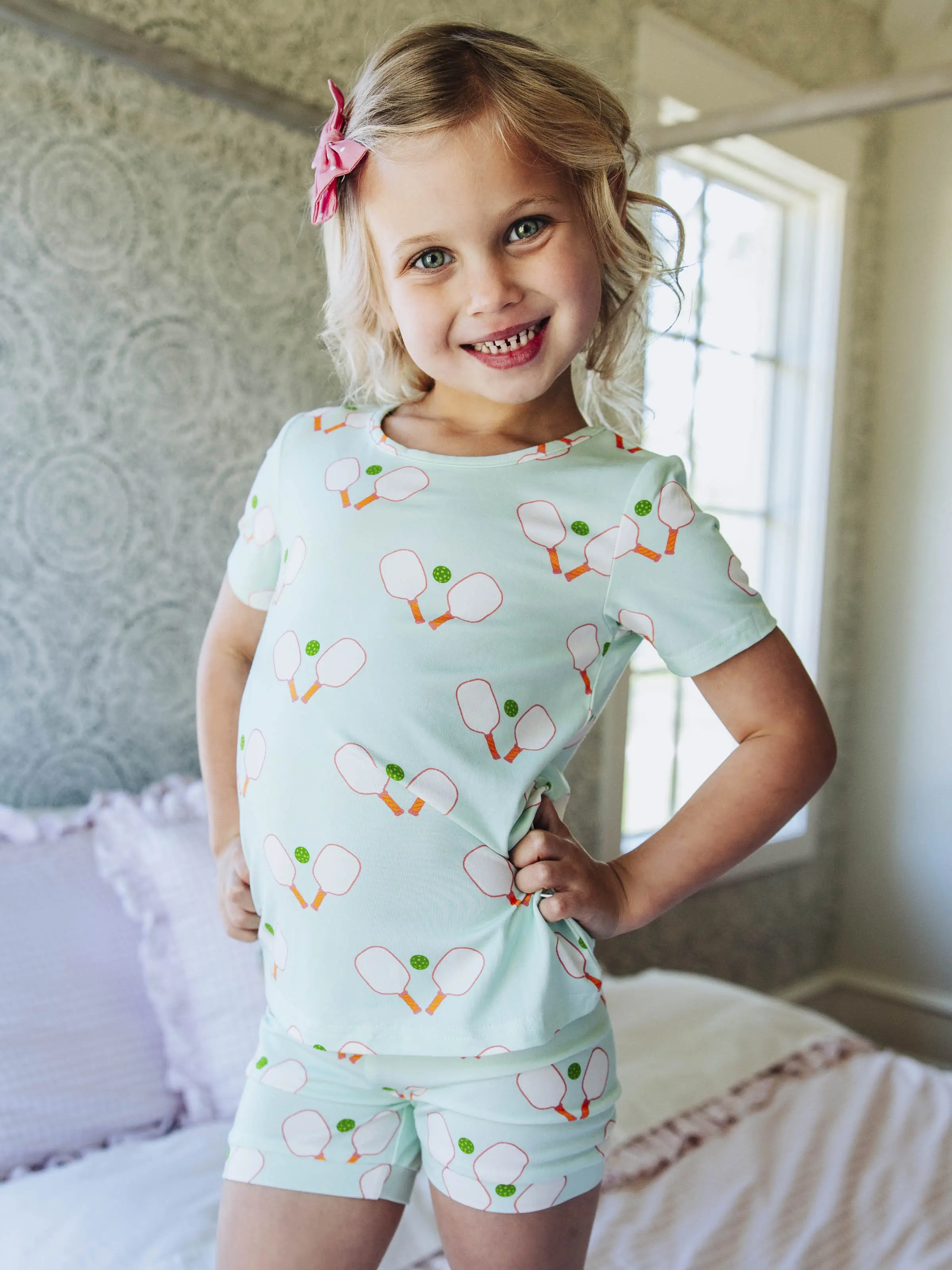 Cloud Fitted Short Set Pajamas - Pickleball