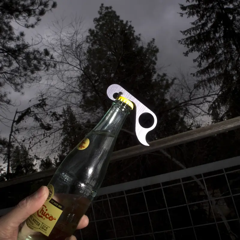 GrabOpener Ergonomic One-handed Bottle Opener Solid Aluminum  Bar Tool with a Strong Magnet in Liquid Anodized Finish