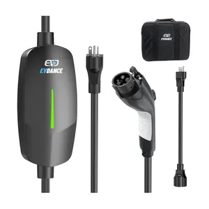 EVDANCE Level 1&2 EV Charger NEMA 6-20 J1772 Portable Dual Plug In - 12/16A