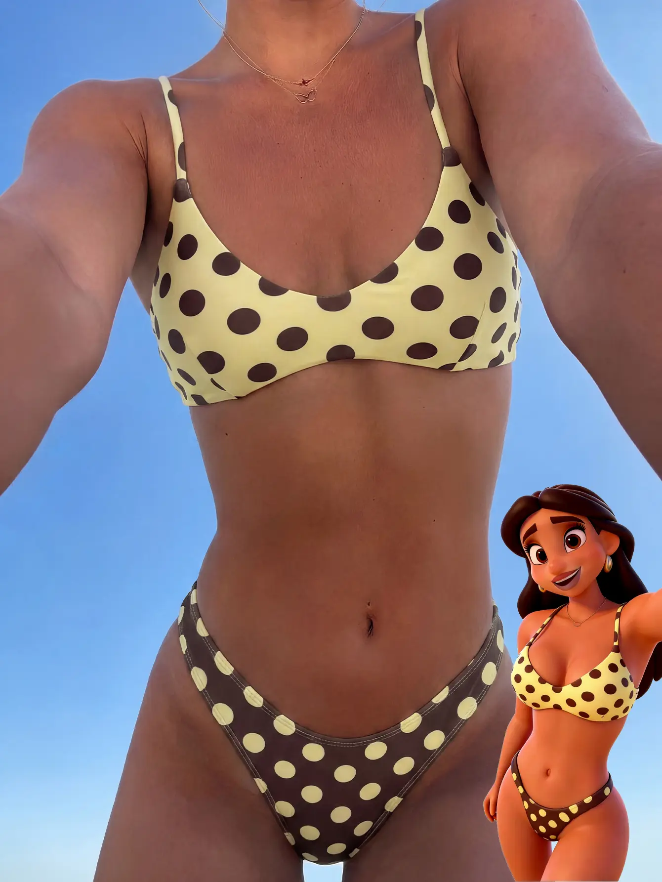Women's Timeless Black & White Polka Dot Bikini Set - Stretchy 2-Piece V-Neck High Cut Bikini Outfits with Reversible Design, Soft Contrast Waistband, Must-Have Women's Swimsuits for Summer 2026