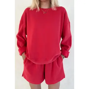 Sunkissed Slouchy Pullover Top in Papaya