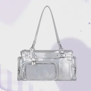 Large Capacity Japanese Y2k Shoulder Itabag Transparent MultiPocket Harajuku Crossbody Bag Cute Girl JK Uniform Underarm Bag