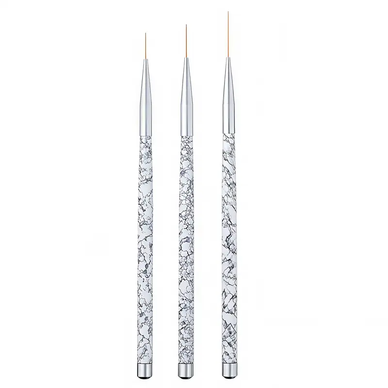 3PCS Nail Art Liner Brush Set – Fine Detail Striping Brushes for Gel, Acrylic, UV Nails, Short Strokes & Elongated Lines, Ideal for DIY Manicure, Holidays & Birthdays, Nail Care, Thanksgiving, Diy Nails At Home