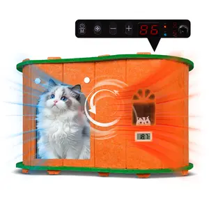 All-Season Cat House with Cooling & Heating + Temp Control & Multi Fan Speeds – 24/7 Cozy for Every Kitty!