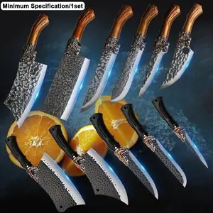 1SET/2SETS Stainless Steel Professional Chef Knife Set Sharp Multipurpose Kitchen Knives Unique Gifts for Men Vegetable Chopper