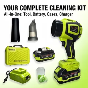 TOOLAZO 20V 2-in-1 Cordless Blower and Vacuum: This Complete Kit Includes a 4.0Ah Battery and Fast Charger, Plus a 10,000 RPM Turbo Motor That Powers Through Leaves, Car Drying After Wash,Snow and Dust Anywhere Around Your Property