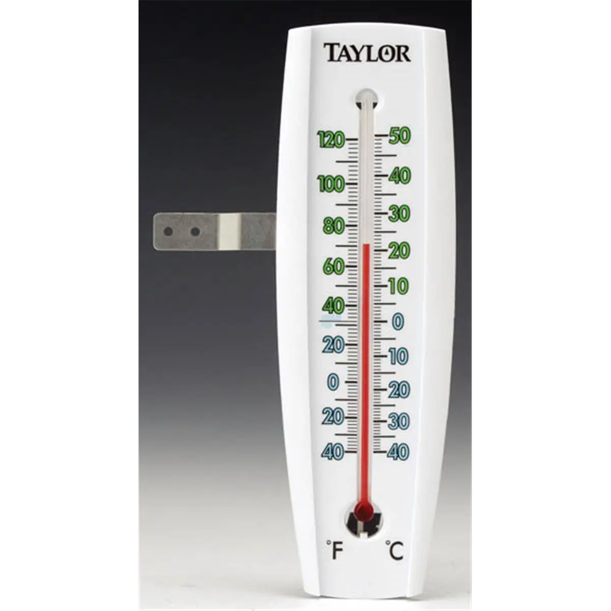 Taylor Precision Analog Window Mount Thermometer - Outdoor Temp Measuring Instrument, Weather-Resistant Design, Adjustable Viewing, Easy-to-Read Face, Carded Set for Home Use
