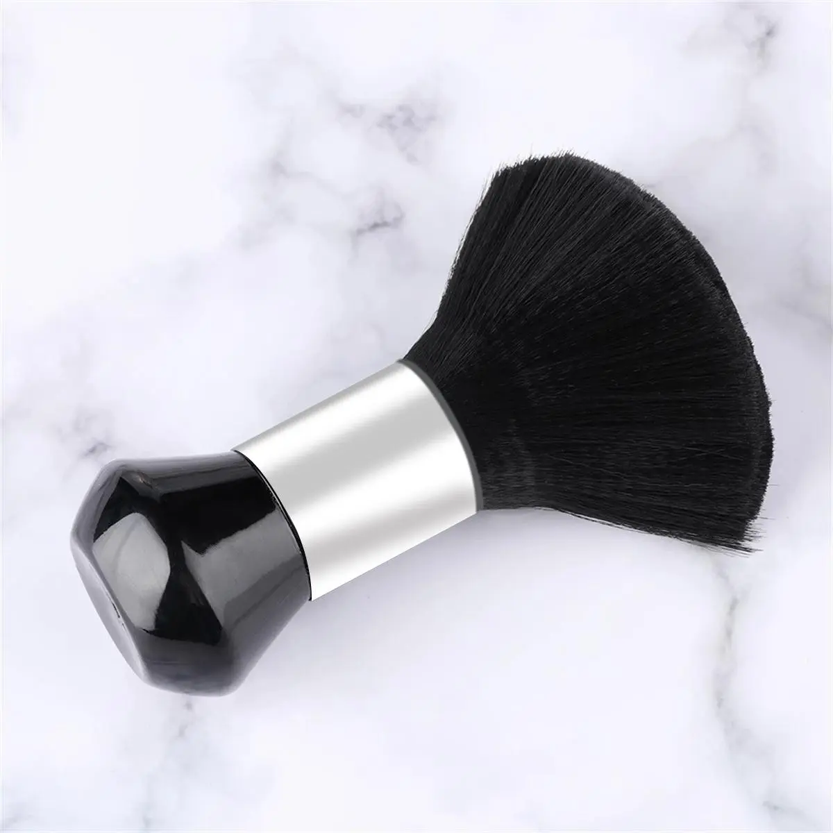 Black Cosmetic Cleansing Hairdressing Sweeping Neck Hair Cleaning Duster Hair Cutting Brush for Barbershop Hair Cut Brush - Nylon Material