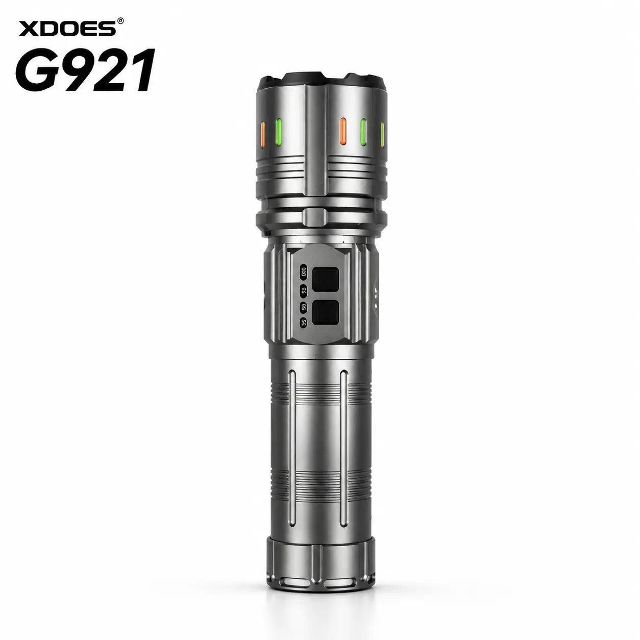 XDOES G921 30W Laser LED Flashlight, 1500 Lumens Ultra Bright Rechargeable Flashlight, 1200M Long Range Beam, Dual Light Camping Lantern for Hiking, Camping & Emergency