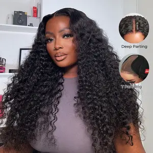 ISEE HAIR Water Wave 9x6 Tpart Wear Go Wig Deep Part Pre-Cut Lace Front & Pre-Plucked Natural Hairline & Pre-Bleached Tiny Knots Glueless Human Hair Wigs Beginner-friendly#SpringStatements#greenish#TikTokShopSpringGlowUp