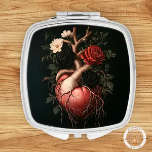 Anatomical Heart Compact Mirror - Goth Medical Student Gift