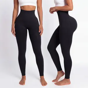 Workout Leggings for Women GF001 High Waist Seamless Scrunch Athletic Running Gym Fitness Active Pants Skinny Sportswear