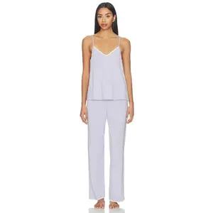 eberjey Frida Pajama Set in Lavender Dust & Ivory
