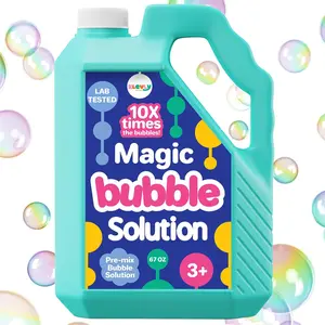 Iridescent 33 OZ Non-Toxic Pre-Mix Bubble Solution Refill No Mixing Required Bulk Bubbles for Kids for Bubble Machine Giant Bubbles