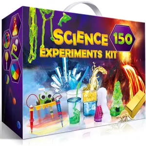 150 Experiments Science Kits for Kids, S.T.E.M Educational Project Toys for Boys Girls Birthday Gifts Ideas, Volcano, Chemistry Lab Tools Scientist Set