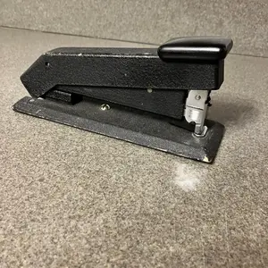 Vintage Retro 1940s Bostitch Heavy Duty Steel Stapler Black Crackle