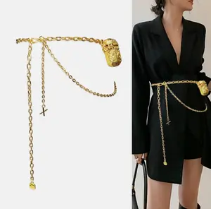 Rounded Mini Purse Chain Belt