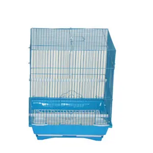 212 MAIN Flat Top Small Parakeet Bird Cage - 11x8.5x14 in, Blue, Hamster Cage Setup with Easy-Cleaning Slide-Out Tray and Top Handle