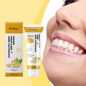 Ginger Fresh Care Herb Toothpaste;Whitening Toothpaste; Tooth Stain Removal ToothpasteIt can remove yellow tooth stains and make your teeth sparkle.