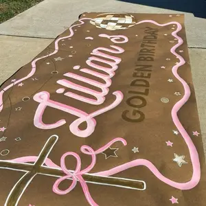 Cherub Paper Co. Hand-painted Custom Kraft Banner for Any Occassion Premium Paper Sentimental Gifting Home Studio Etsy Shop - Personalized Painting Gift for Special Moments