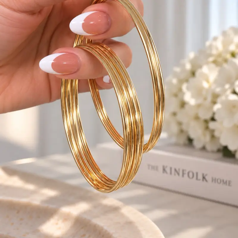 7gold bangle set semanario