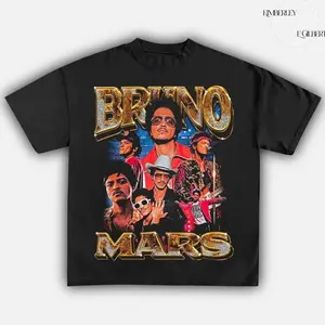Bruno Bootleg Style Tee, Mars 2026 New Album Tshirt, The Romantic Tour Merch, Unisex Y2K Cotton Tee, R&B Music Top, Graphic Tees, Concert Outfits 16D PQ3