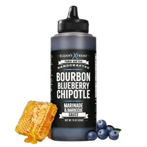 Elijah’s Xtreme Blueberry Chipotle BBQ Sauce & Marinade, Rich Flavor, No Heat,  Made with Blueberries & Smoky Chipotle, Gluten Free, 12 fl oz