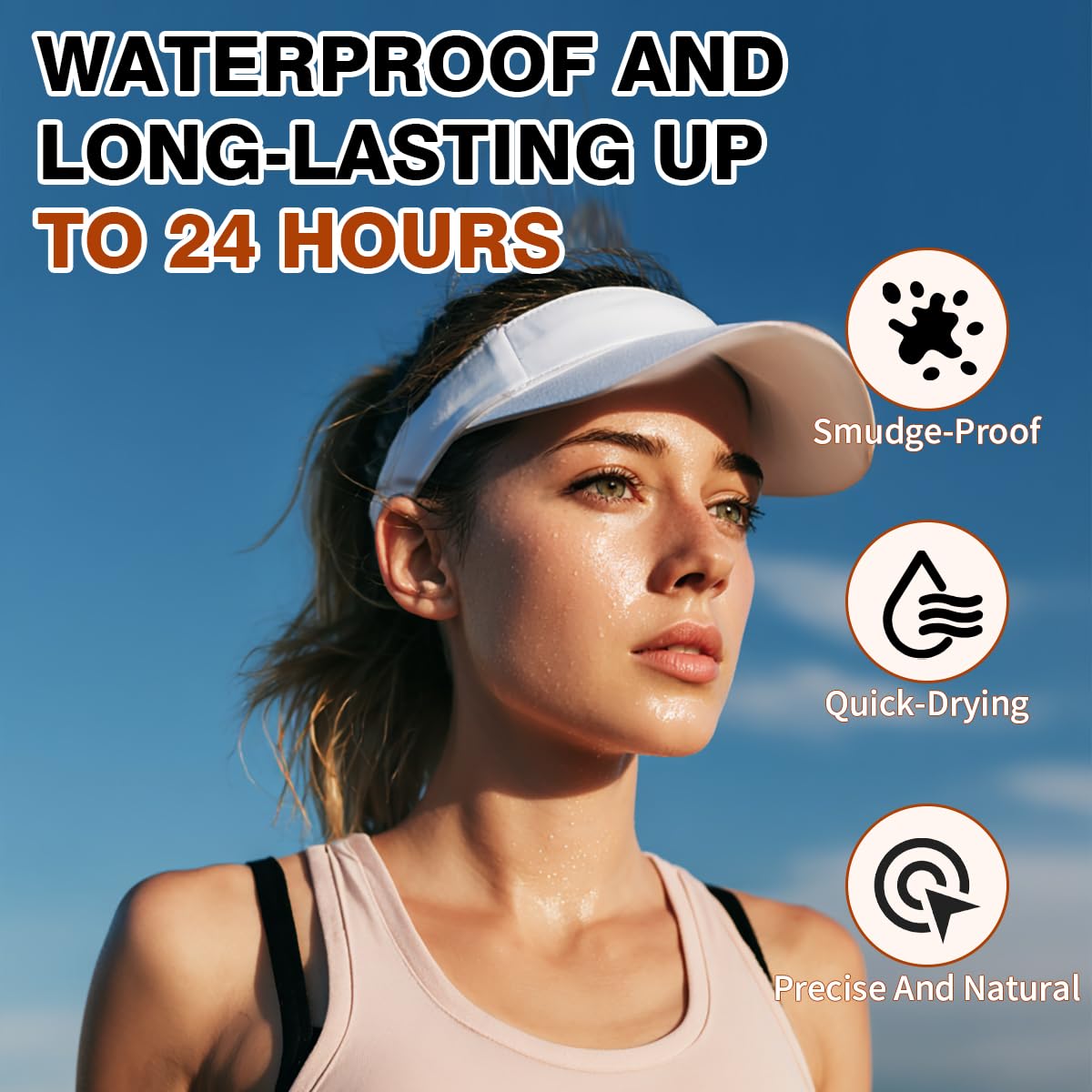 Eyebrow Pen, Contouring Pen Fine Stroke 3D Waterproof Microblading Eyebrow Pencil with 4-Fork-Tip Create Natural Hair-Like Brows Stay on All Day