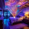 Aurora Water Ripple Sky LED Projector - USB Rechargeable 16-Color Easter Egg Lamp with Remote Control, Northern Lights Ambient Decor, BackToSchool, LED Lights