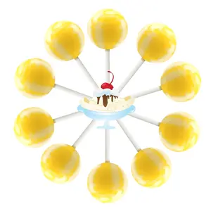 10ct. Banana Split Cream Swirl Lollipop Bag