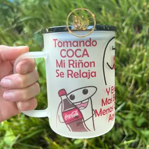 Tomando Coca Frosted Mug 17oz with Color lid  -  Cup
