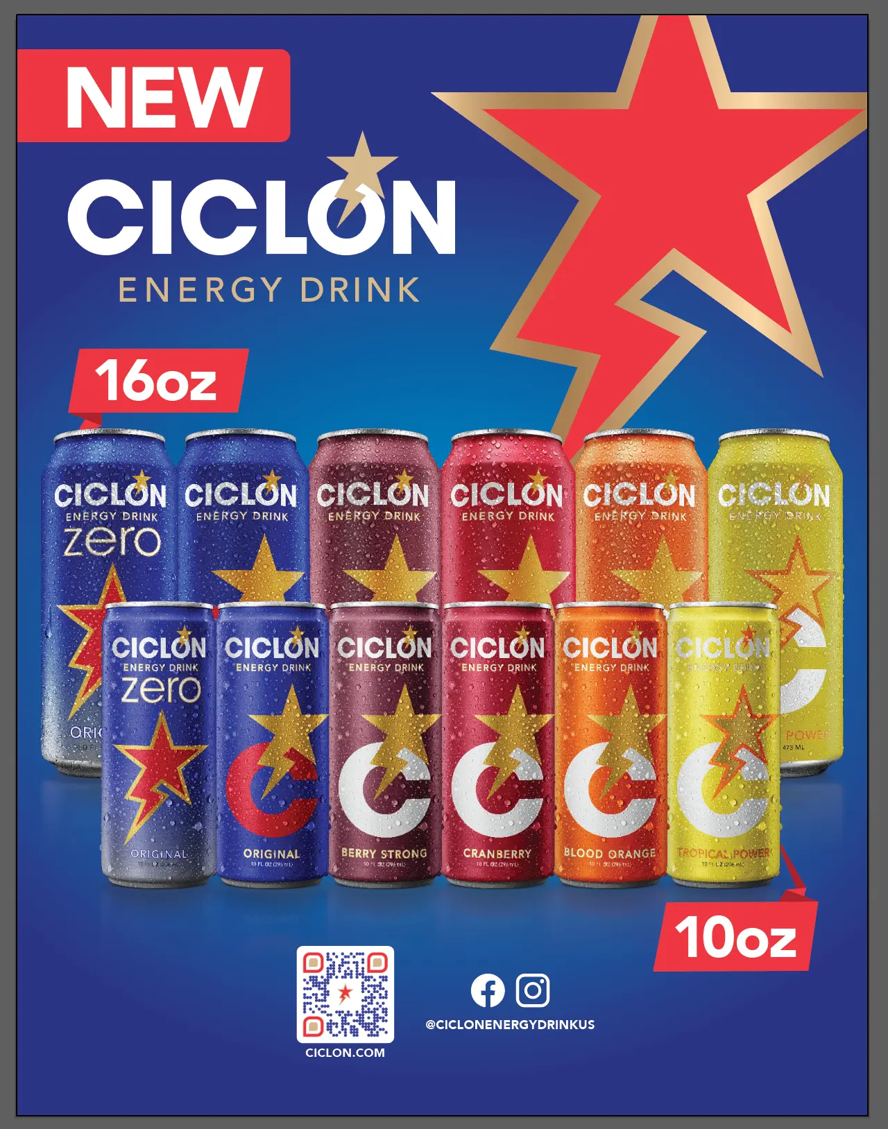 CICLON Energy Drinks Original 5 Flavors