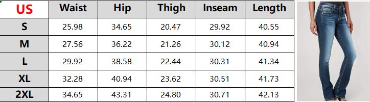 Women's High-Waisted Stretchy Wide-Leg Jeans Flared Bootcut Denim with Pockets Tummy Control & Butt-Lifting Fit Distressed Details Mid-Waist Hip Lift Straight Leg Jeans Embroidered Stretch Slim-Fit Jeans
