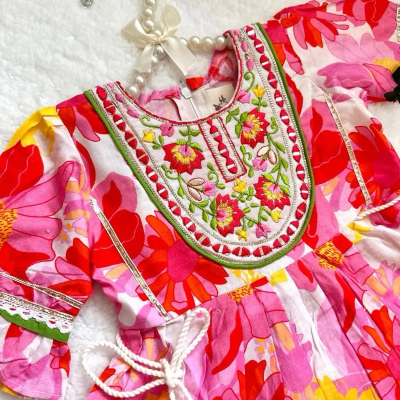 Girls 2-Piece Gharara Set, Traditional Ethnic Wear for little girls