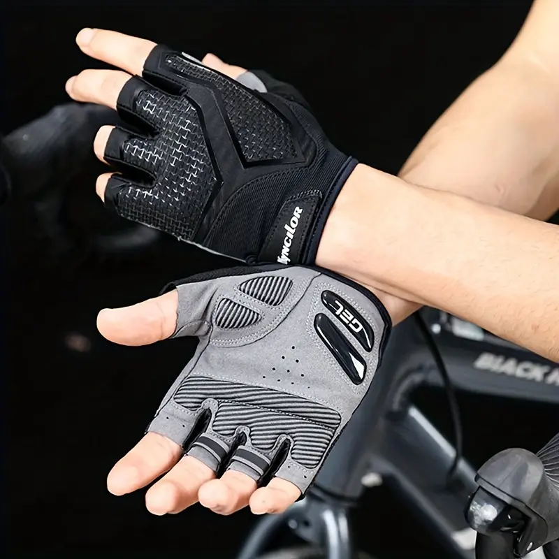 1 Pair Neutral Open Finger Gloves - Breathable Sports Gloves for Cycling, Outdoor Activities, Gift-Giving