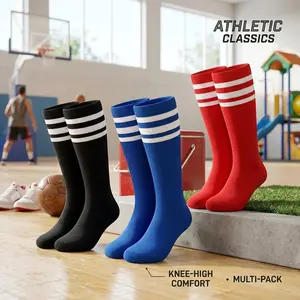 Toddler Kids Youth Soccer Baseball Softball Football Socks - Breathable Cushioned Athletic Sports Socks for Boys Girls Children Comfortable Durable Performance Socks Perfect for Training Games Practice Outdoor Activities Lightweight Design